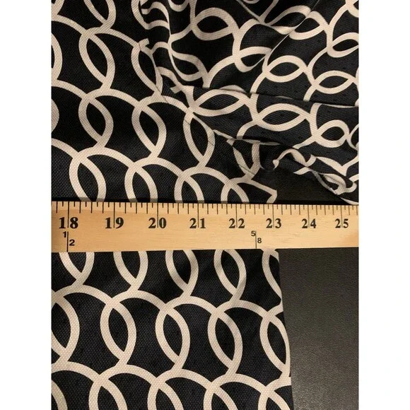 Chicos Size 3 Womens XL No Iron Shirt Black White Button Up 100% Cotton - Picture 6 of 7